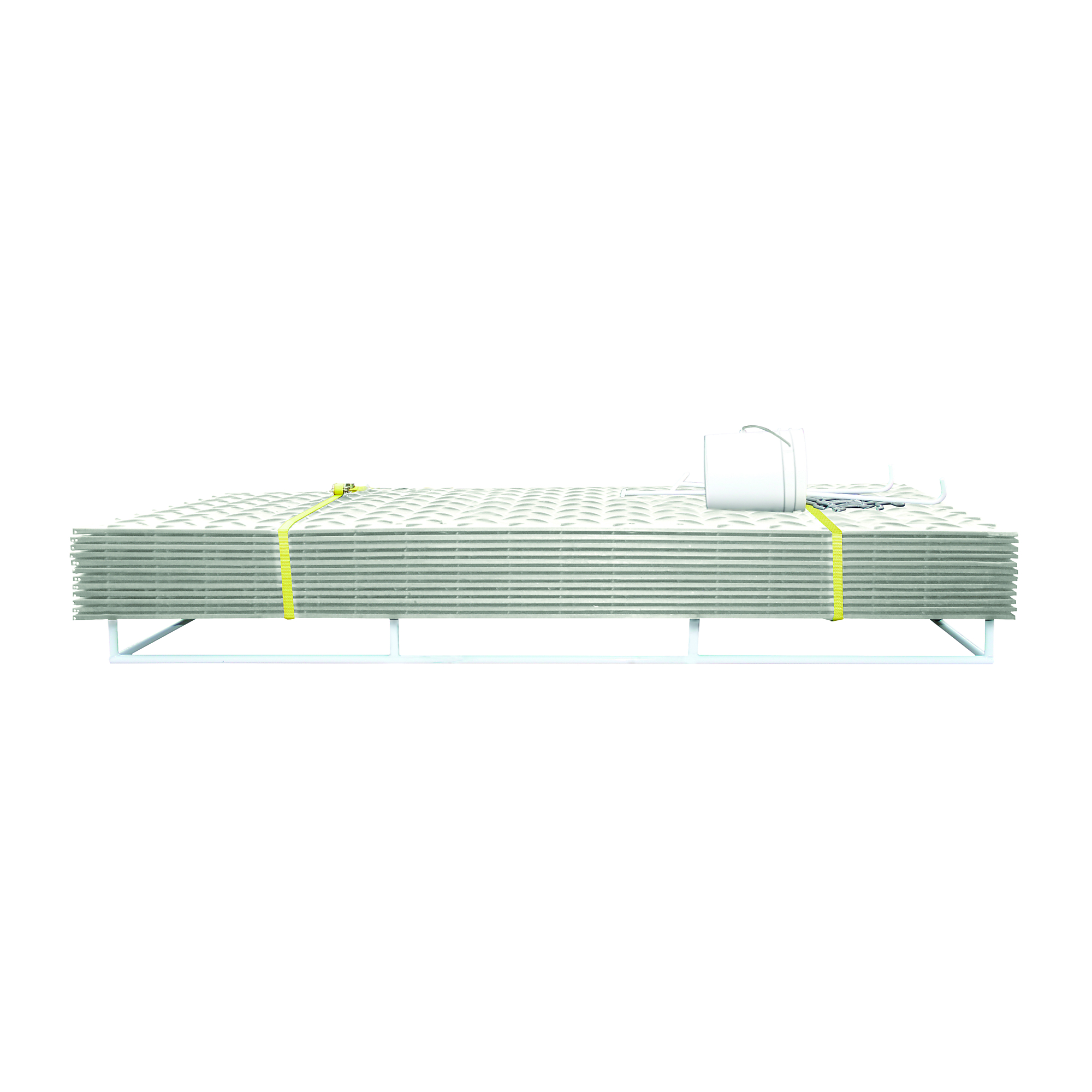 Checkers AlturnaMAT Ground Protection MatPak — 4ft. x 8ft., 120-Ton Capacity, One Smooth Side, Clear, 12 Pack, Model# CMCP4S1